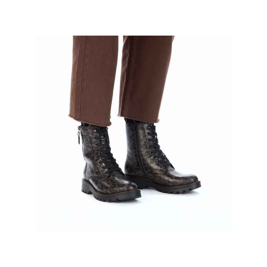 stivali grigi con cerniera per donna rieker 73210-42