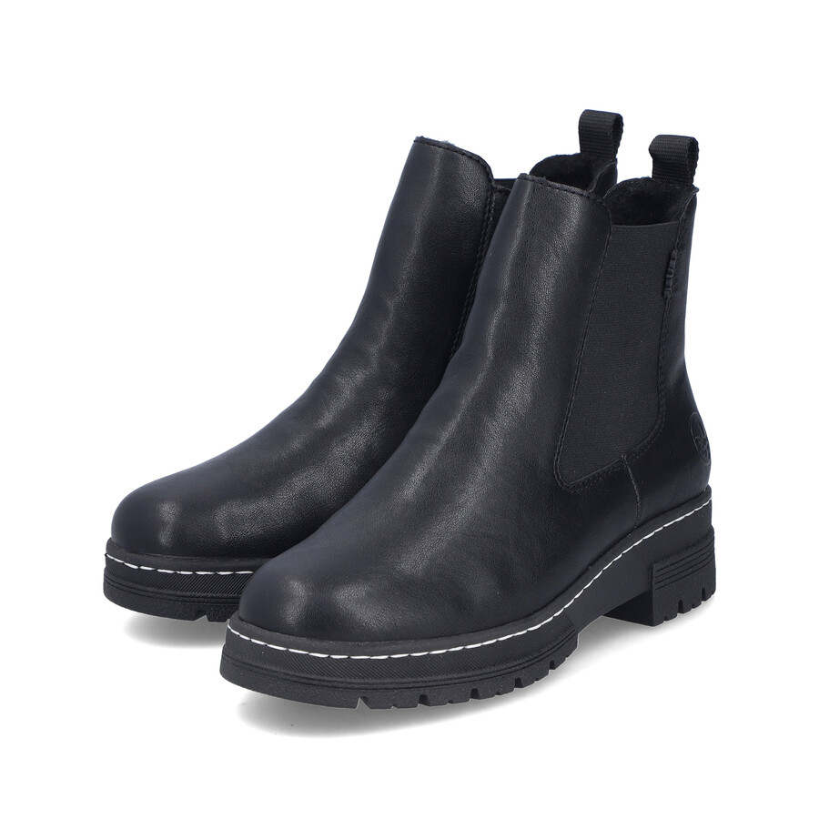 stivali neri con cerniera per donna rieker 73892-00
