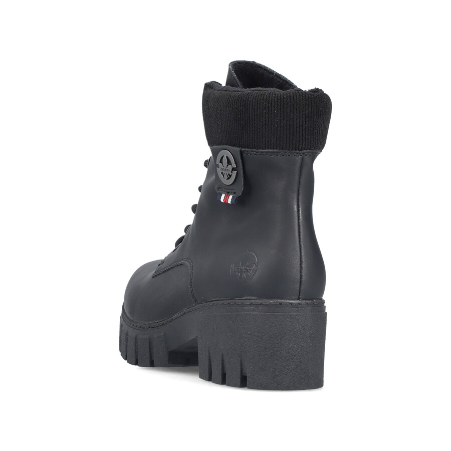 stivali neri con cerniera per donna rieker 74532-00