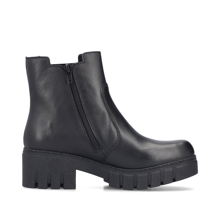 stivali neri con cerniera per donna rieker 74560-00