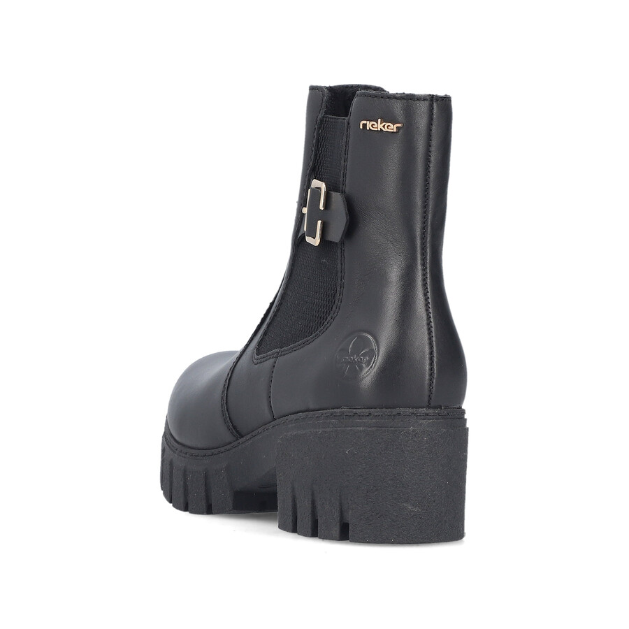 stivali neri con cerniera per donna rieker 74560-00