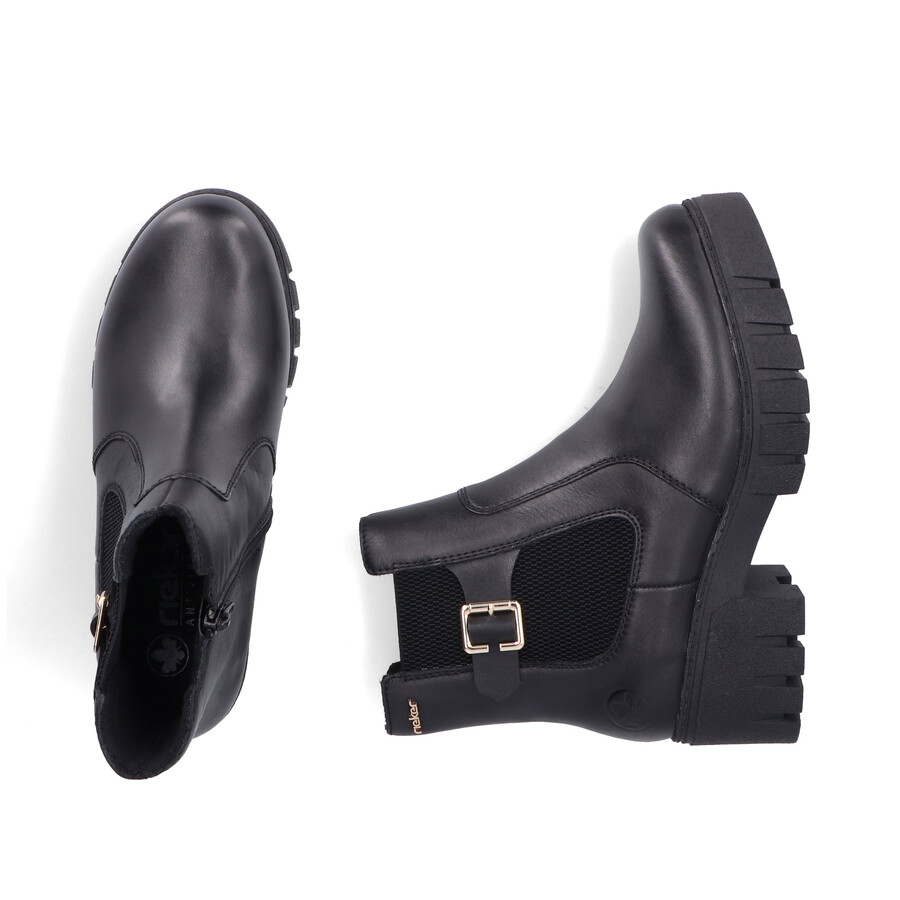 stivali neri con cerniera per donna rieker 74560-00