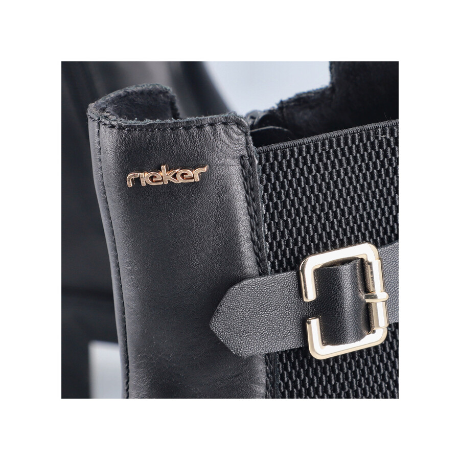 stivali neri con cerniera per donna rieker 74560-00
