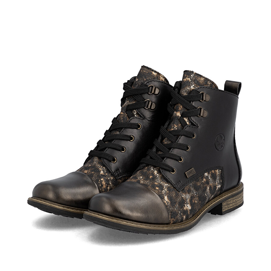 stivali neri con cerniera per donna rieker 74842-00