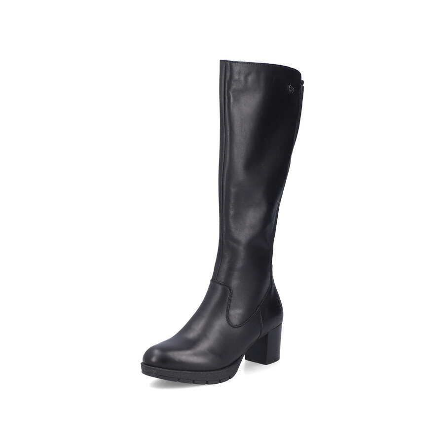 stivali neri con cerniera per donna rieker 77684-00