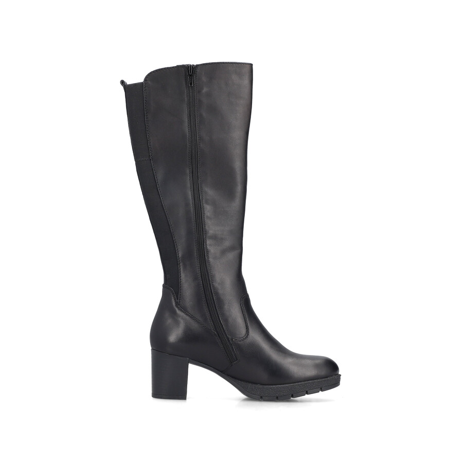 stivali neri con cerniera per donna rieker 77684-00