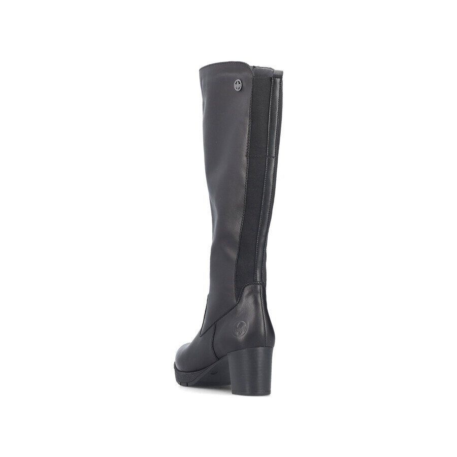 stivali neri con cerniera per donna rieker 77684-00