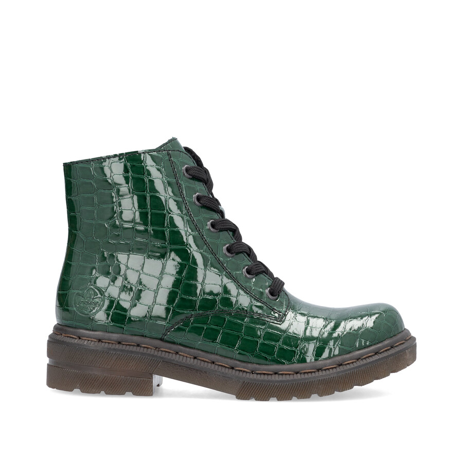 stivali con cerniera verde da donna rieker 78240-54