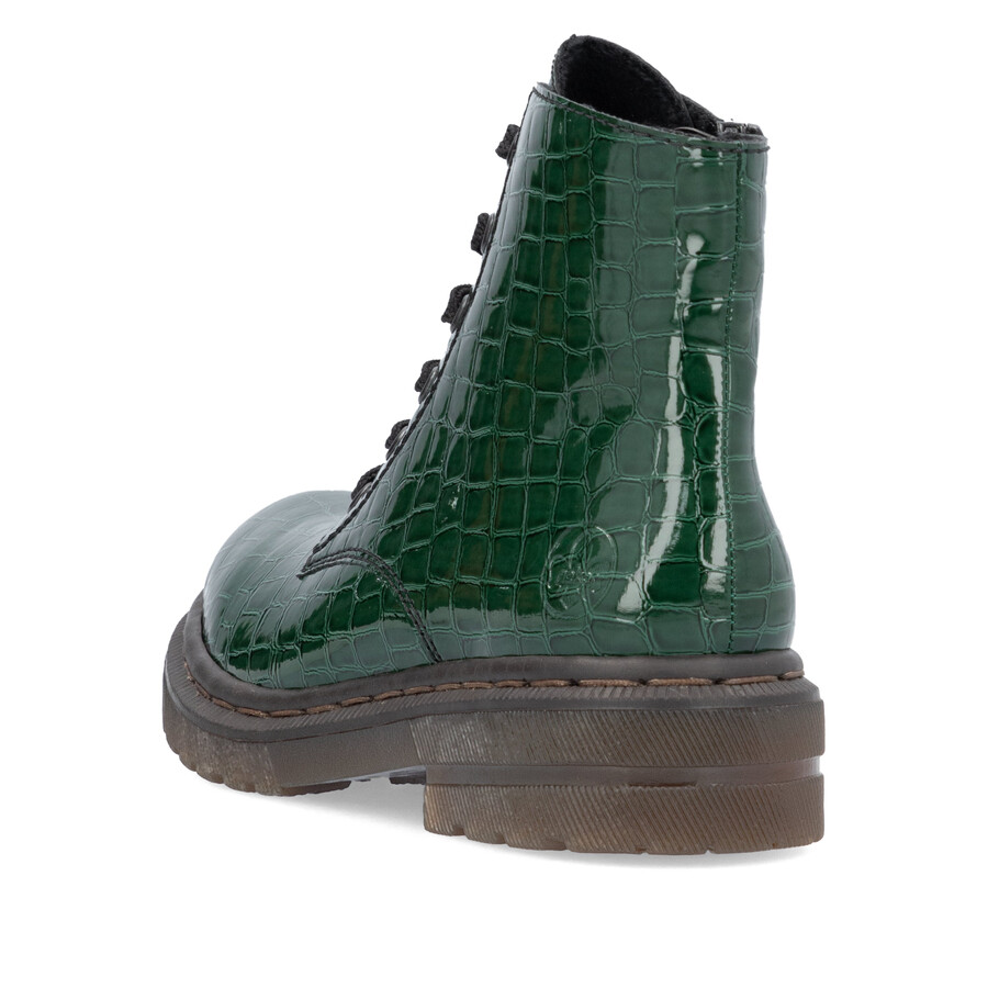 stivali con cerniera verde da donna rieker 78240-54