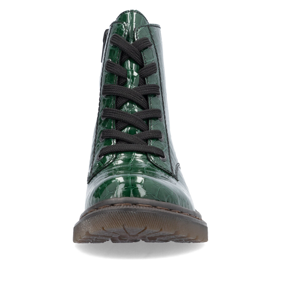 stivali con cerniera verde da donna rieker 78240-54