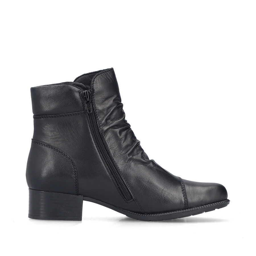 stivali neri con cerniera per donna rieker 78659-00