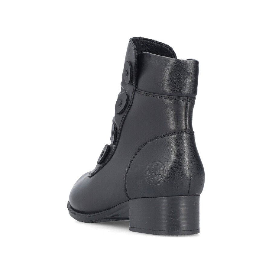 stivali neri con cerniera per donna rieker 78659-00