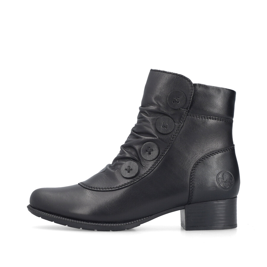 stivali neri con cerniera per donna rieker 78659-00