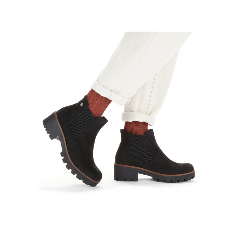 stivali elasticizzati neri da donna rieker 79265-00