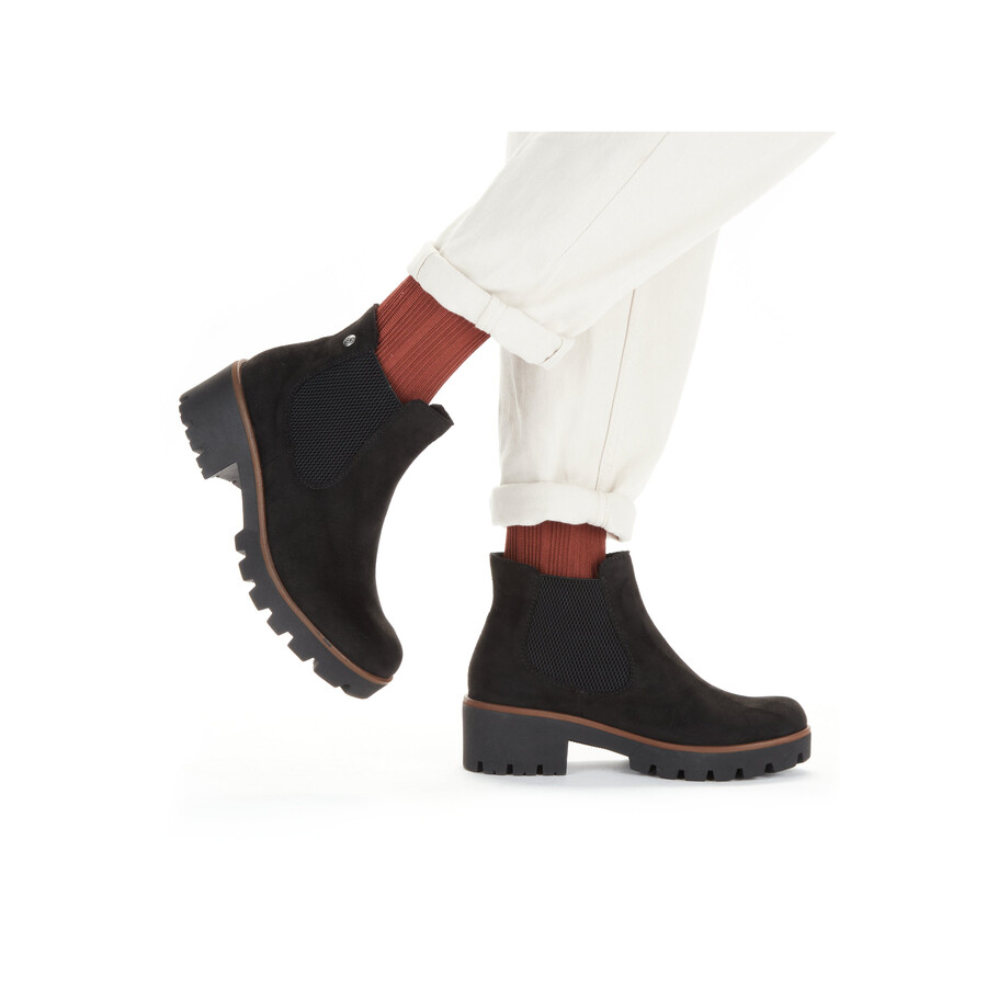 stivali elasticizzati neri da donna rieker 79265-00