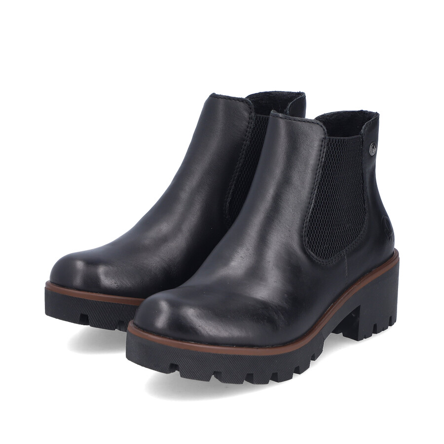 stivali elasticizzati neri da donna rieker 79265-03