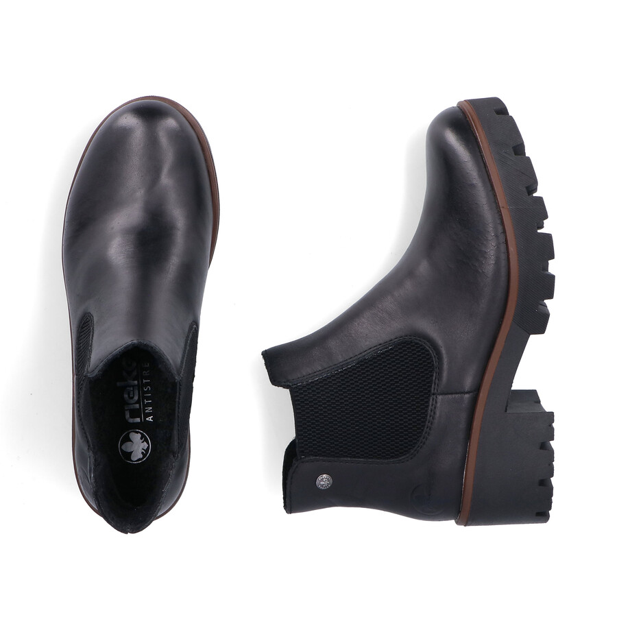 stivali elasticizzati neri da donna rieker 79265-03