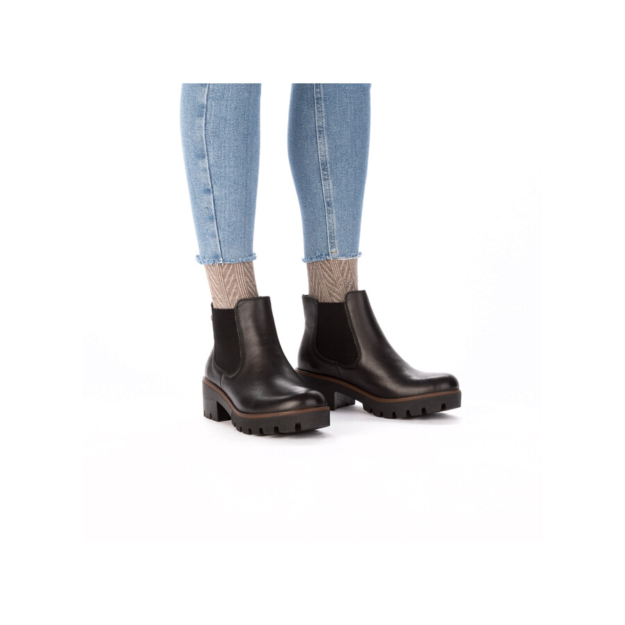 stivali elasticizzati neri da donna rieker 79265-03