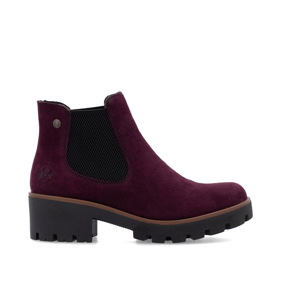 stivali elasticizzati rossi da donna rieker 79265-30