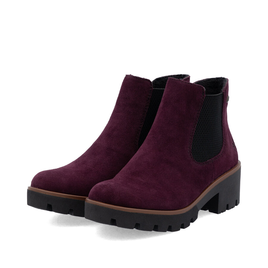 stivali elasticizzati rossi da donna rieker 79265-30