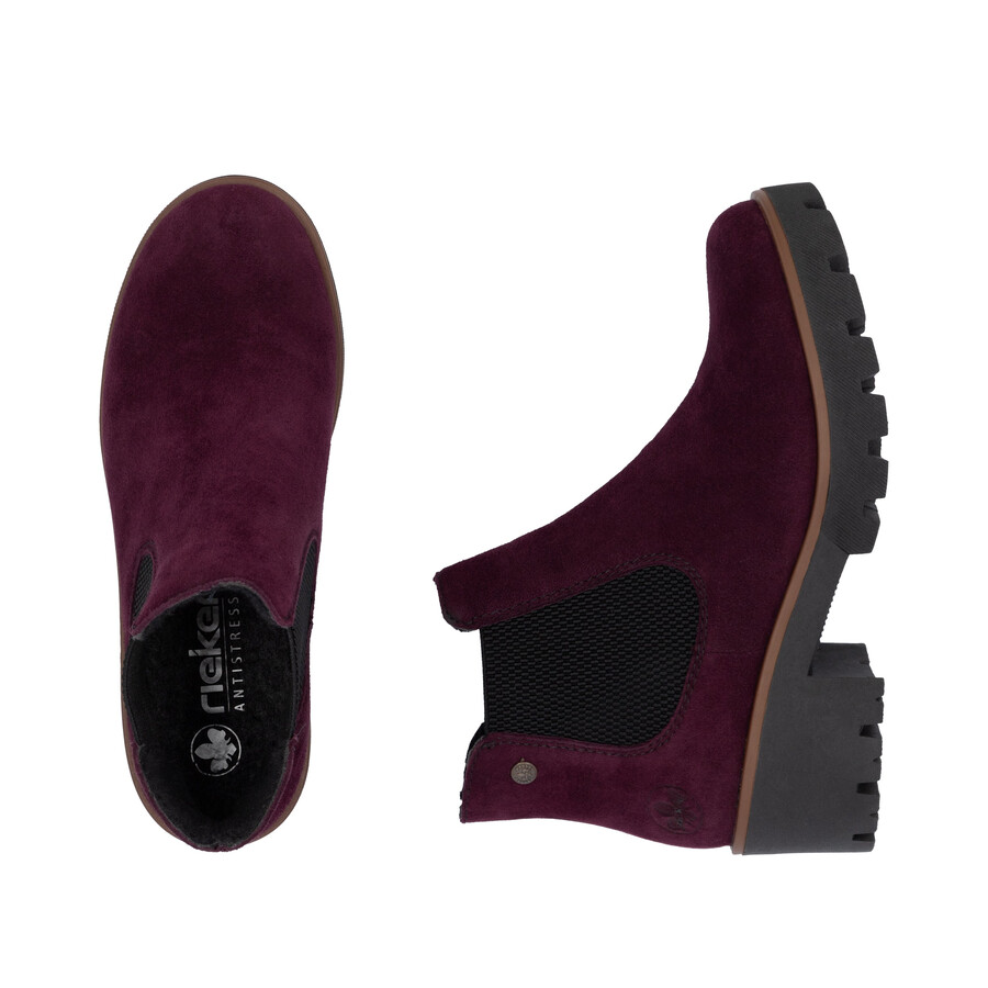 stivali elasticizzati rossi da donna rieker 79265-30