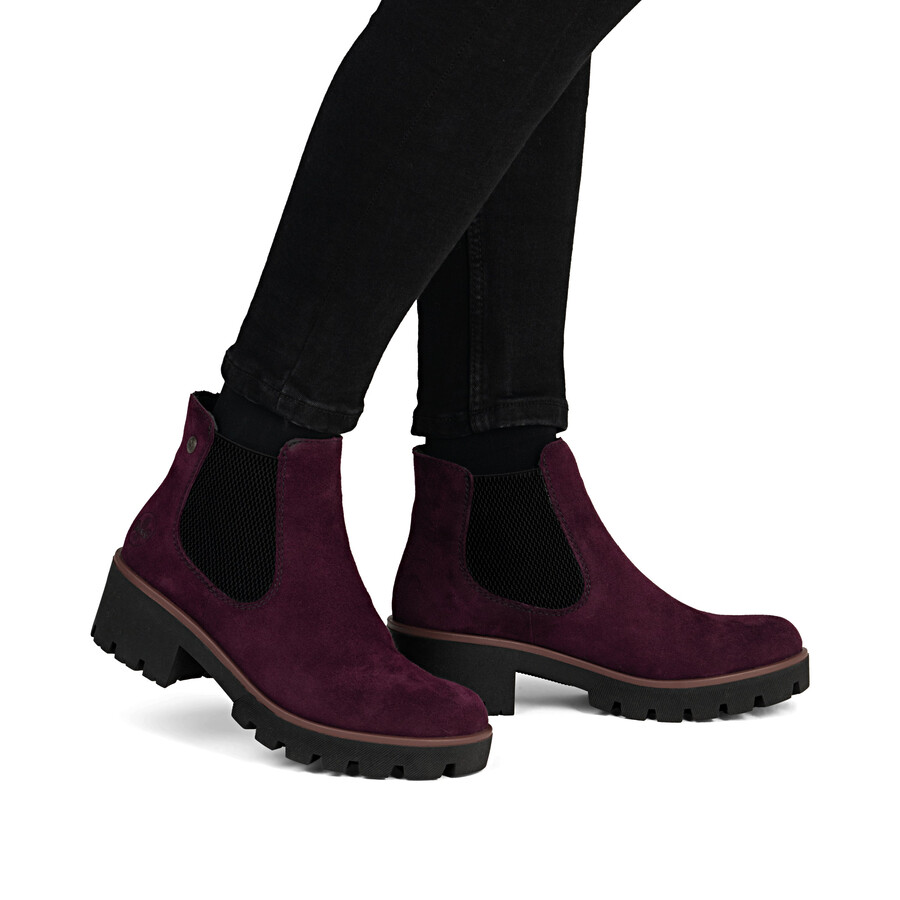 stivali elasticizzati rossi da donna rieker 79265-30