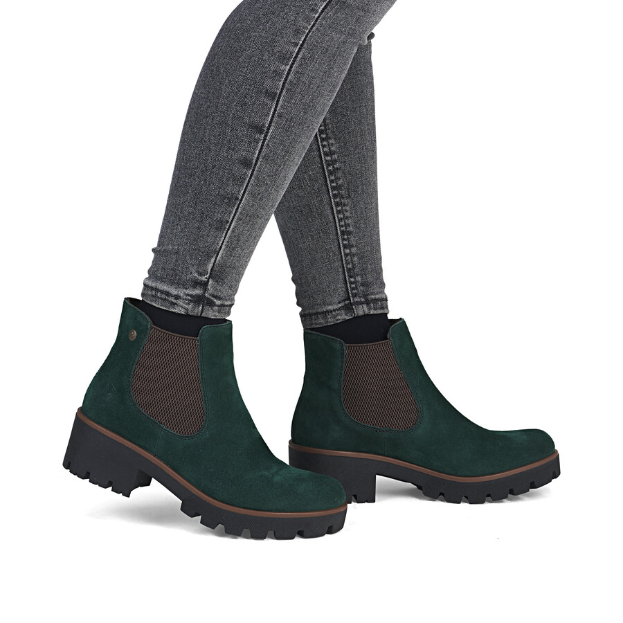 stivali elasticizzati verdi da donna rieker 79265-55