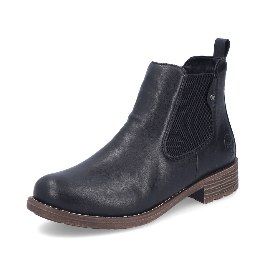stivali elasticizzati neri da donna rieker 79450-00