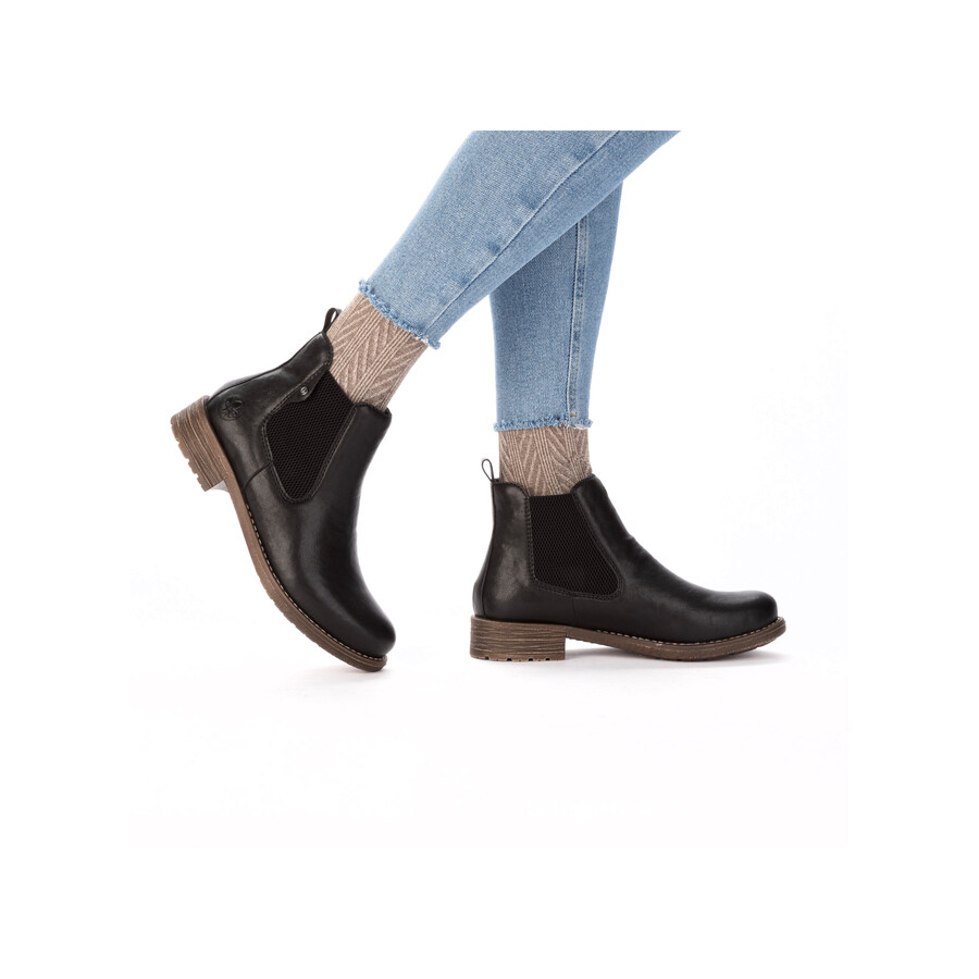 stivali elasticizzati neri da donna rieker 79450-00