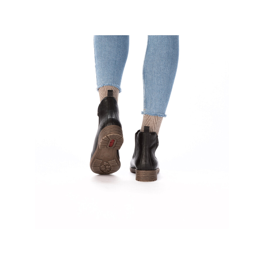 stivali elasticizzati neri da donna rieker 79450-00