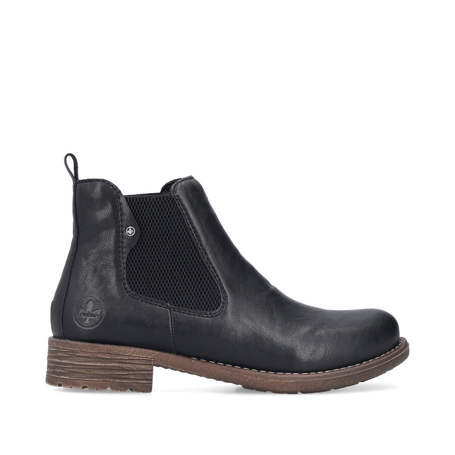 stivali elasticizzati neri da donna rieker 79450-00