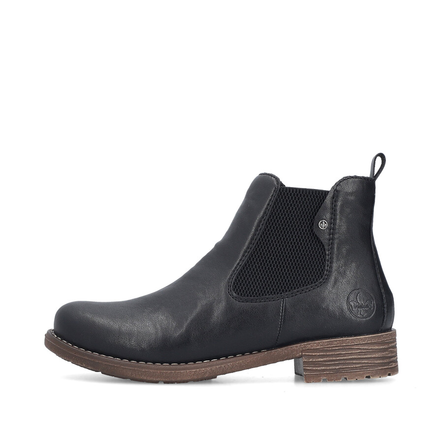 stivali elasticizzati neri da donna rieker 79450-00