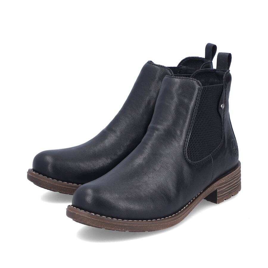 stivali elasticizzati neri da donna rieker 79450-00
