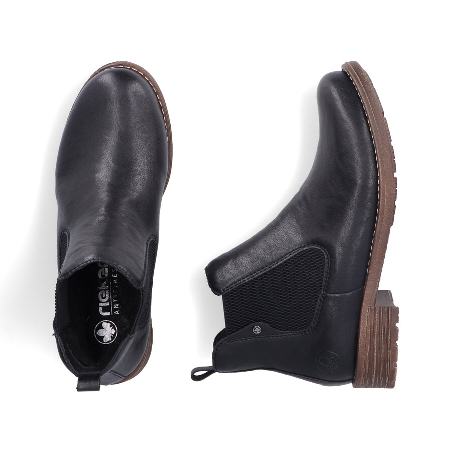 stivali elasticizzati neri da donna rieker 79450-00