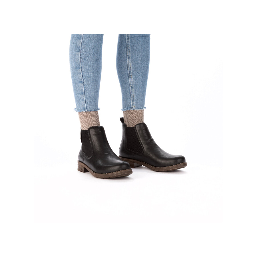 stivali elasticizzati neri da donna rieker 79450-00
