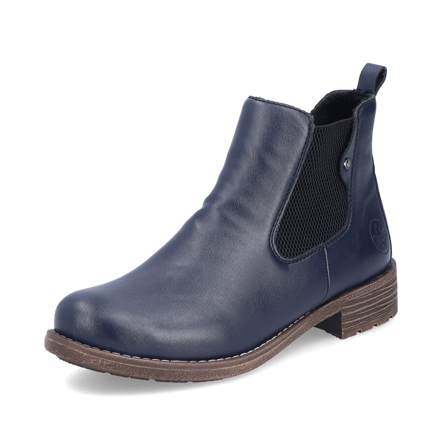 stivali elasticizzati blu da donna rieker 79450-14