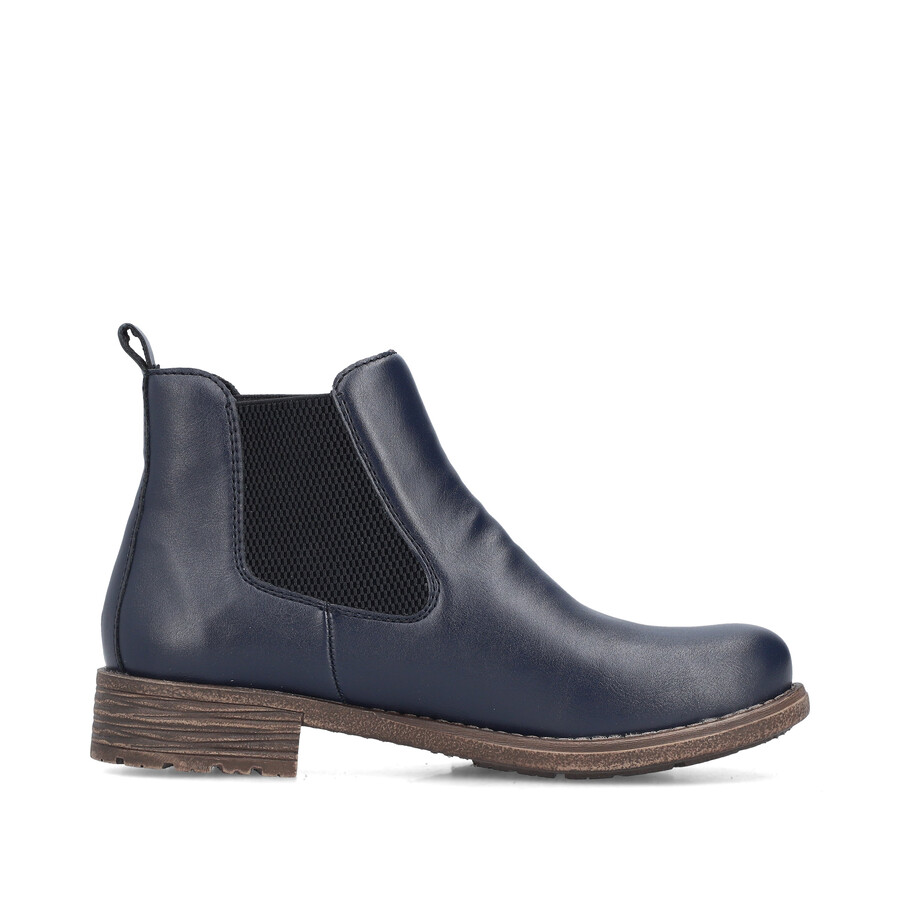 stivali elasticizzati blu da donna rieker 79450-14