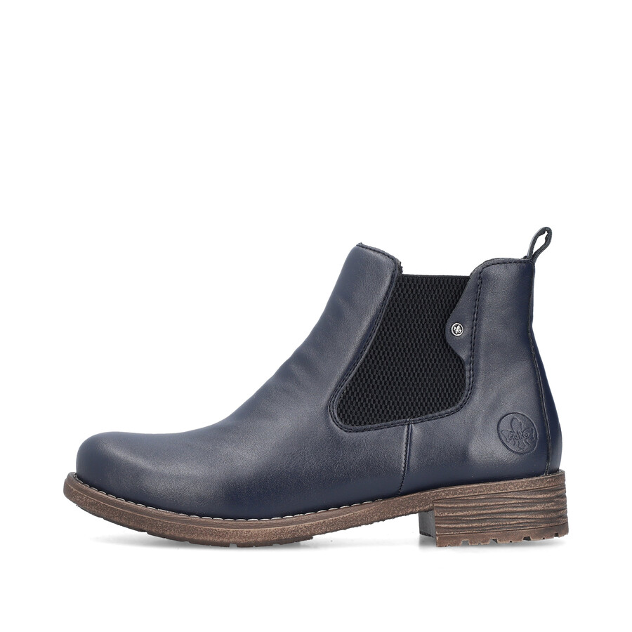 stivali elasticizzati blu da donna rieker 79450-14