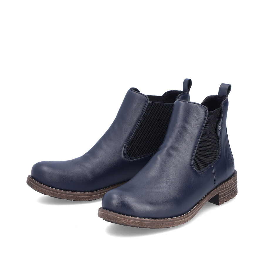 stivali elasticizzati blu da donna rieker 79450-14
