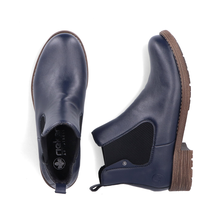 stivali elasticizzati blu da donna rieker 79450-14