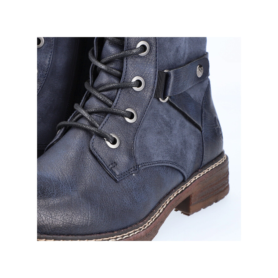 stivali con cerniera blu da donna rieker 94732-14