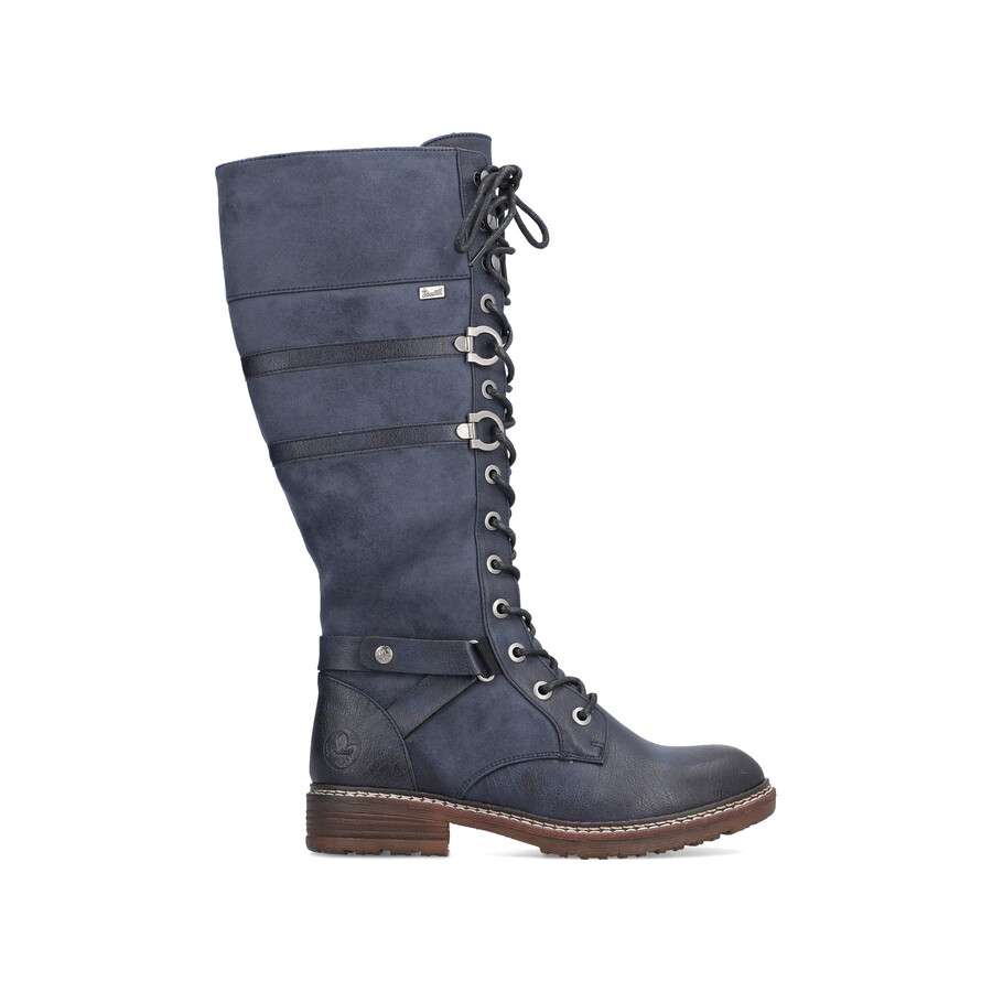 stivali con cerniera blu da donna rieker 94732-14