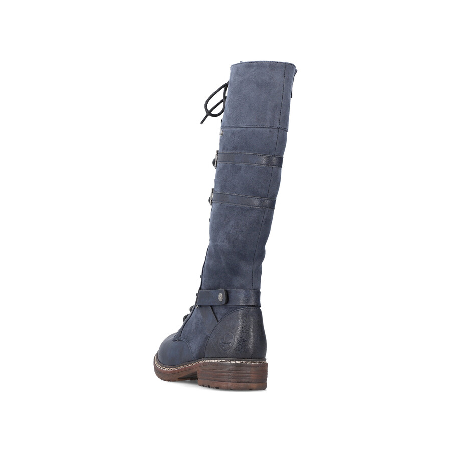 stivali con cerniera blu da donna rieker 94732-14