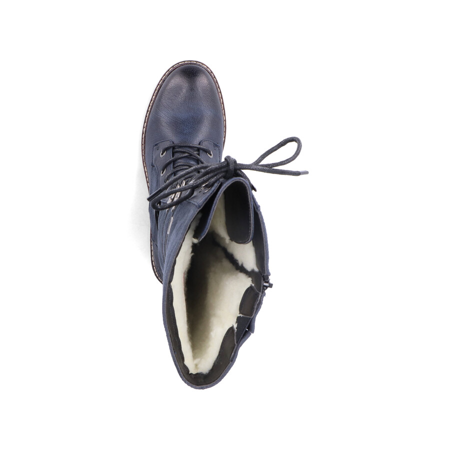 stivali con cerniera blu da donna rieker 94732-14