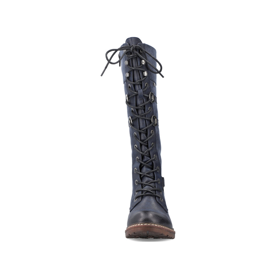 stivali con cerniera blu da donna rieker 94732-14