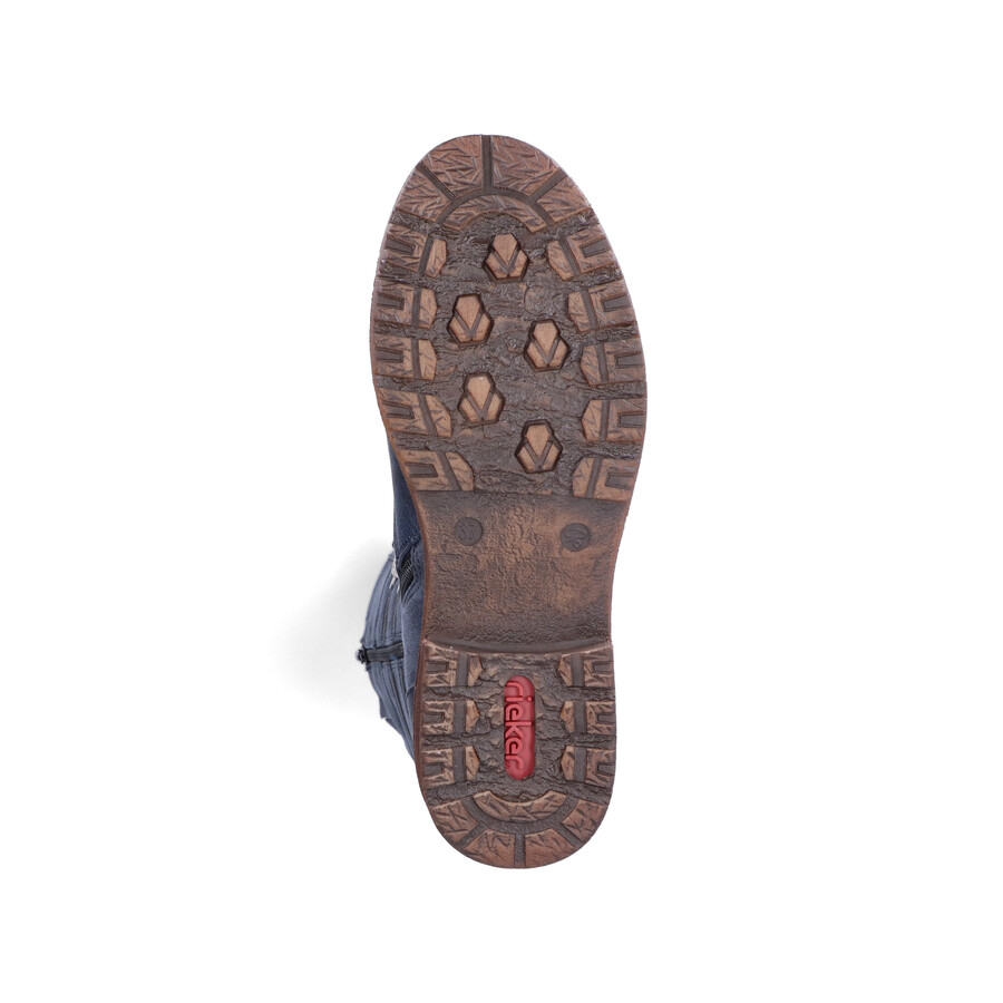 stivali con cerniera blu da donna rieker 94732-14