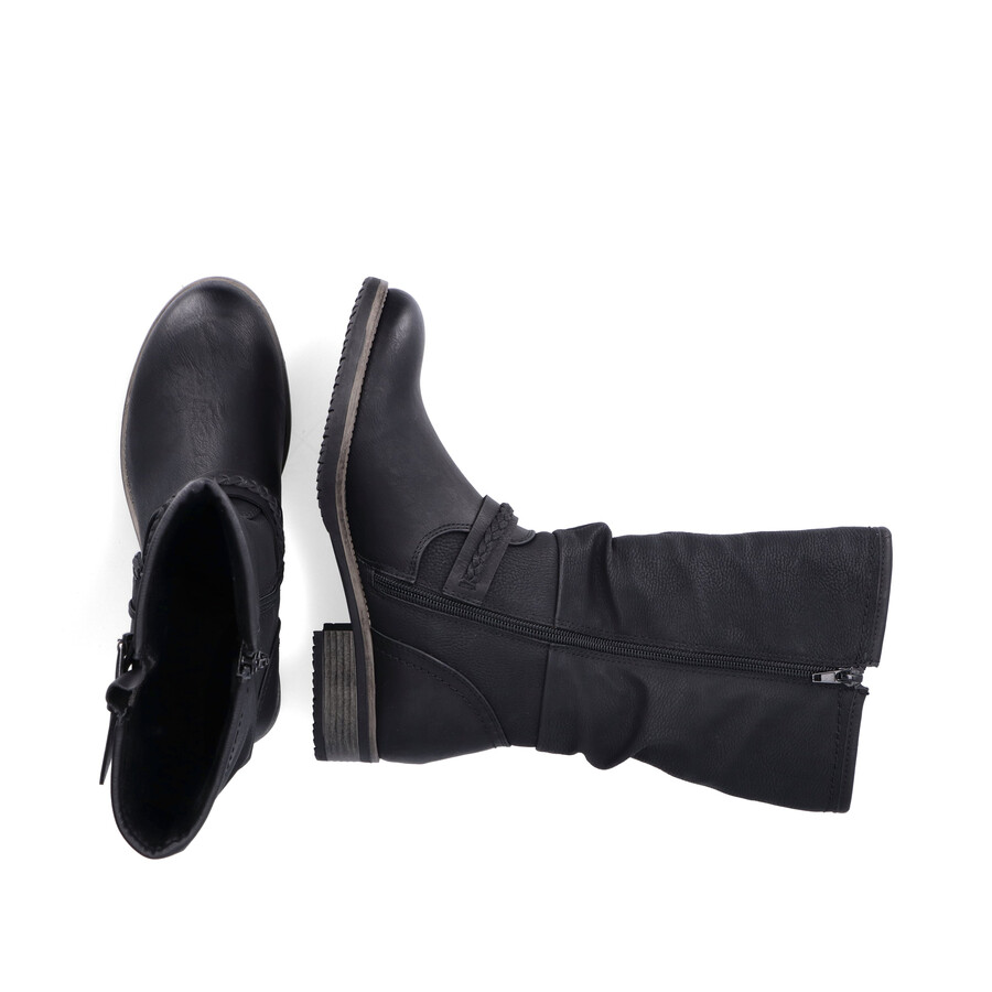 stivali neri con cerniera per donna rieker 98860-00