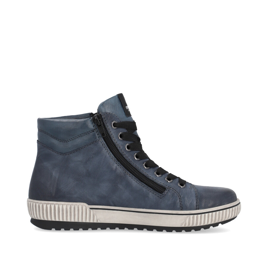 stivali con cerniera blu da donna remonte d0772-14
