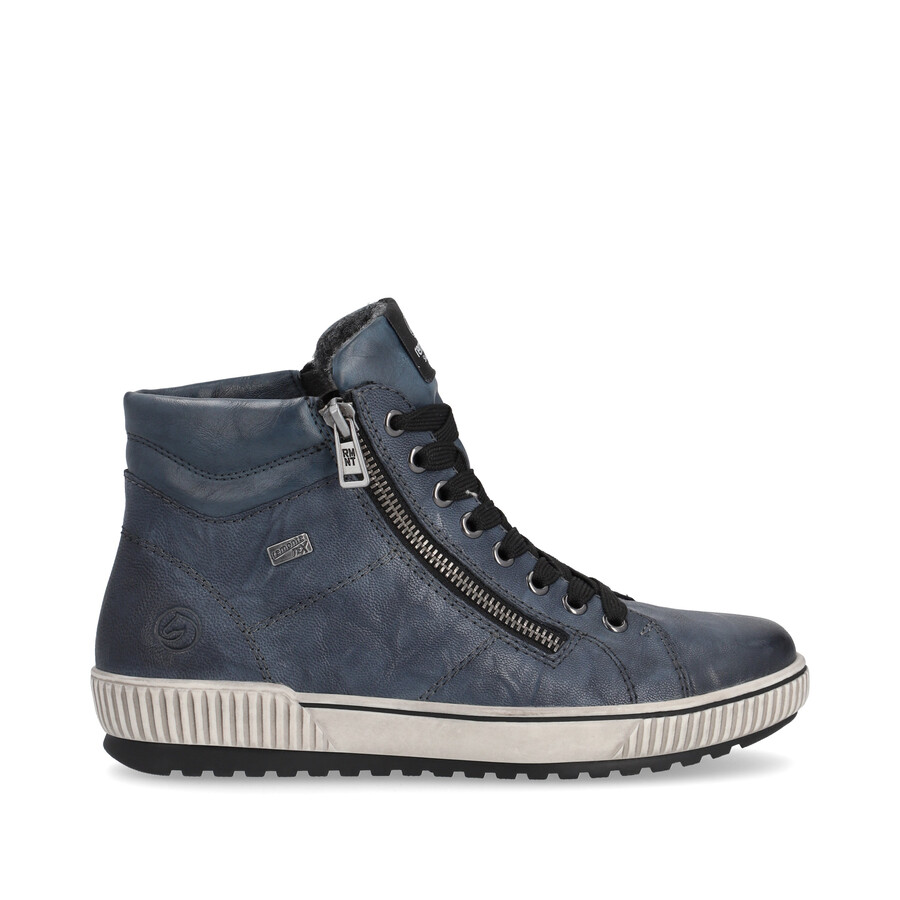 stivali con cerniera blu da donna remonte d0772-14