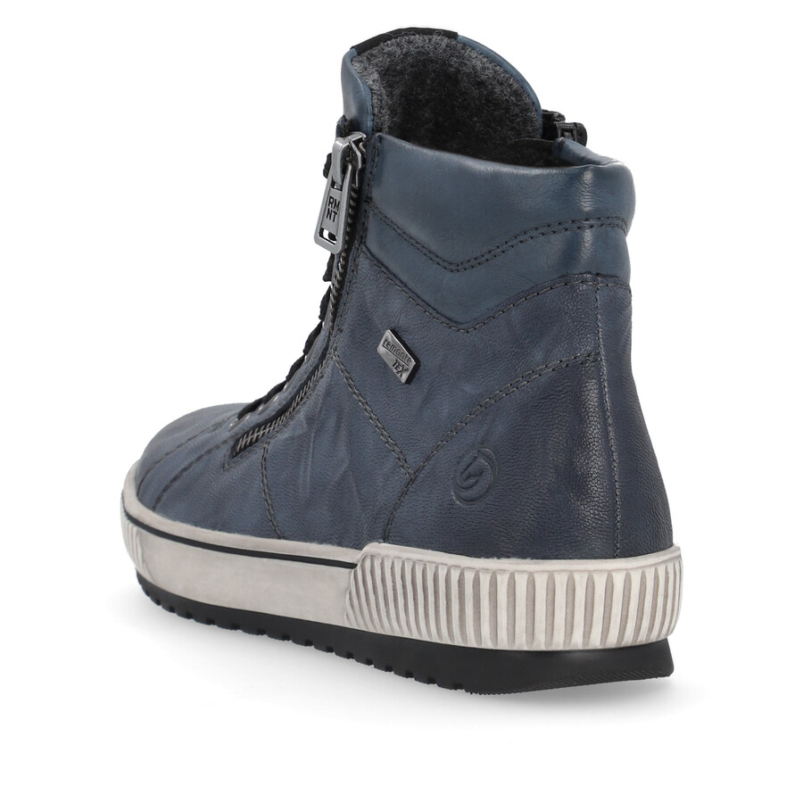 stivali con cerniera blu da donna remonte d0772-14